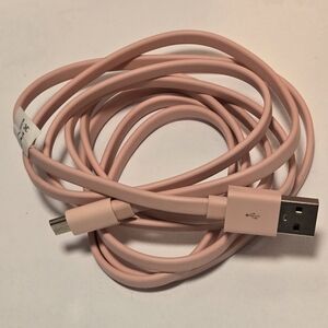 2/$10 Micro USB Pink Charging Cable Flat Soft Touch Cord